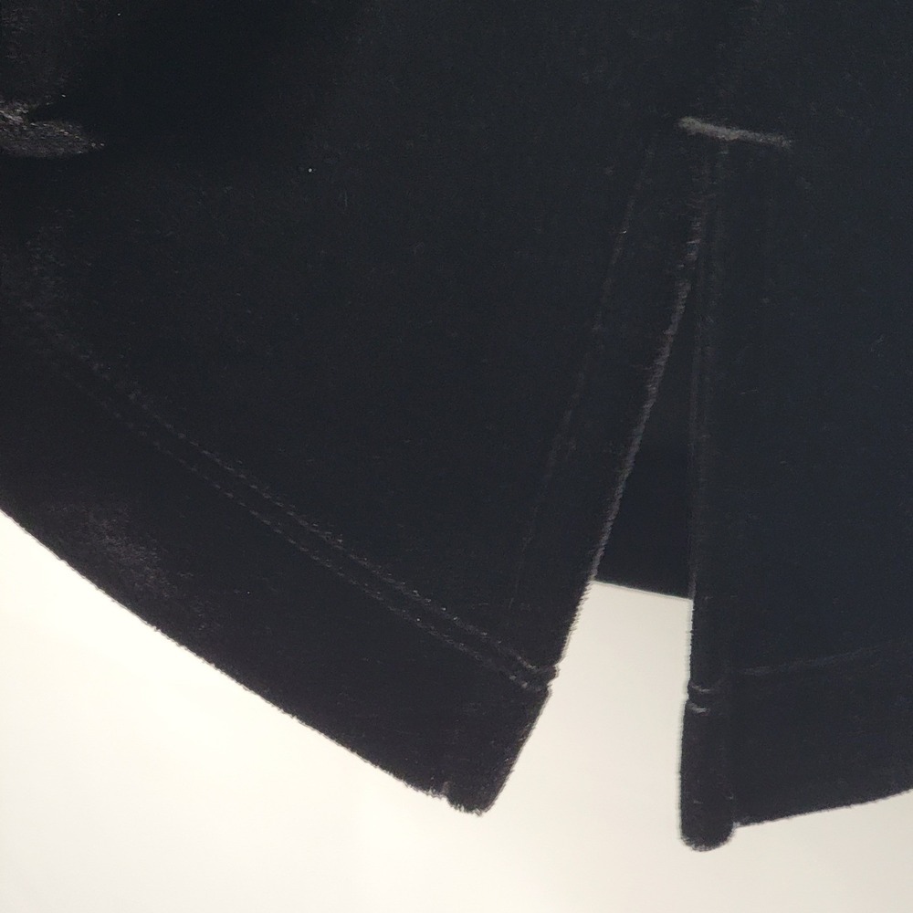 Chico's Black Velvet Tunic Top Women's 2/12/L 3/4 Sleeve Round Neck Minimalist - Picture 4 of 11